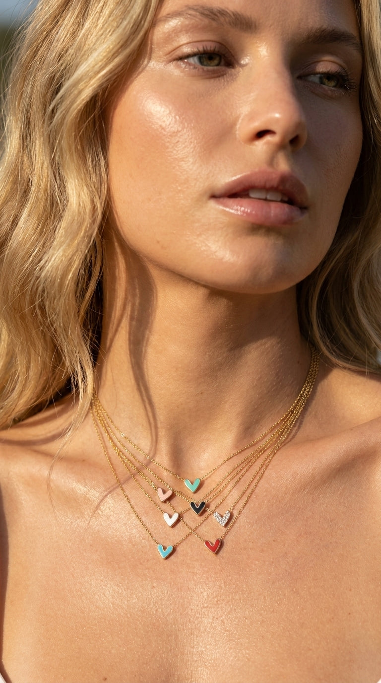 Noir Aura Heart Necklace