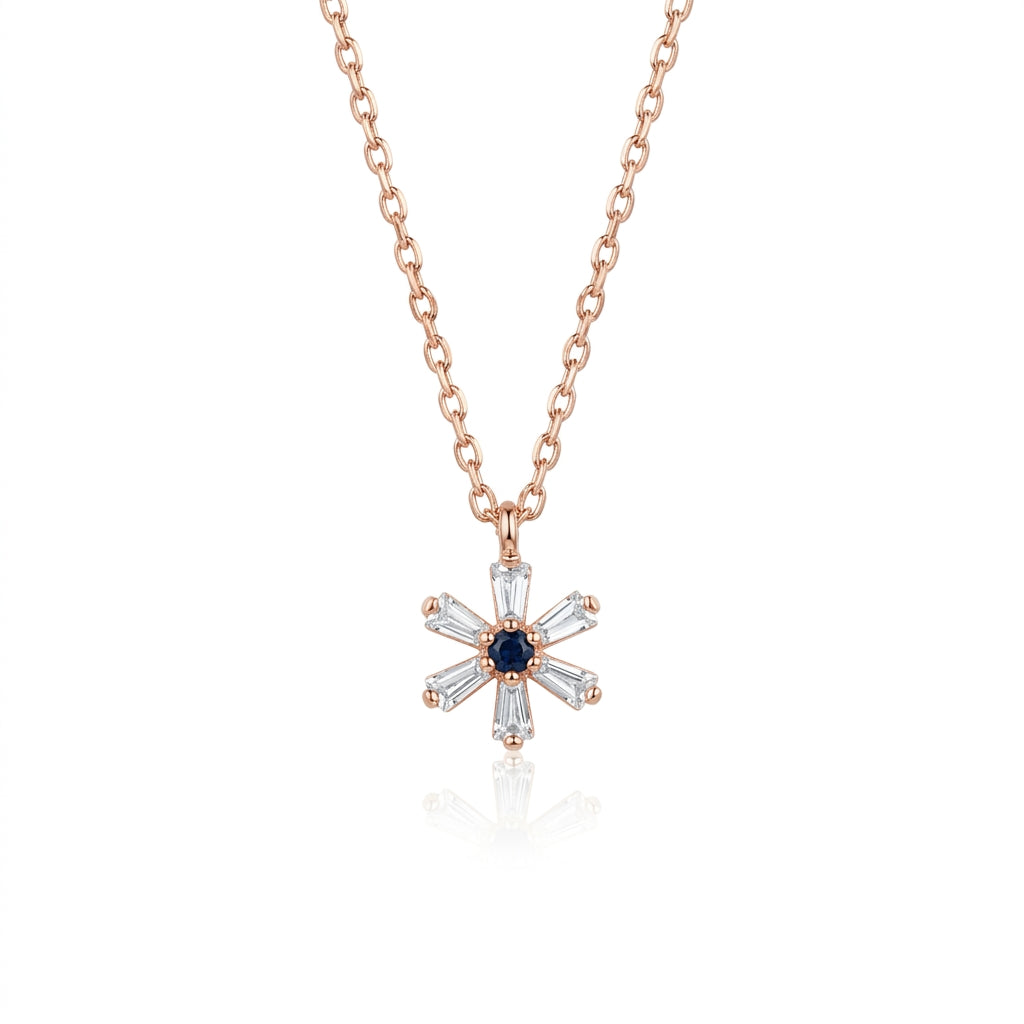 Celestial Onyx Flower Necklace