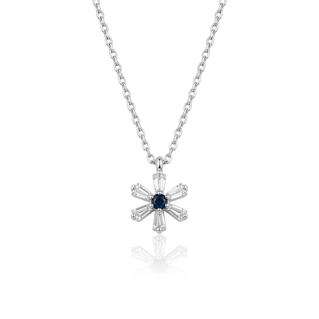 Celestial Onyx Flower Necklace