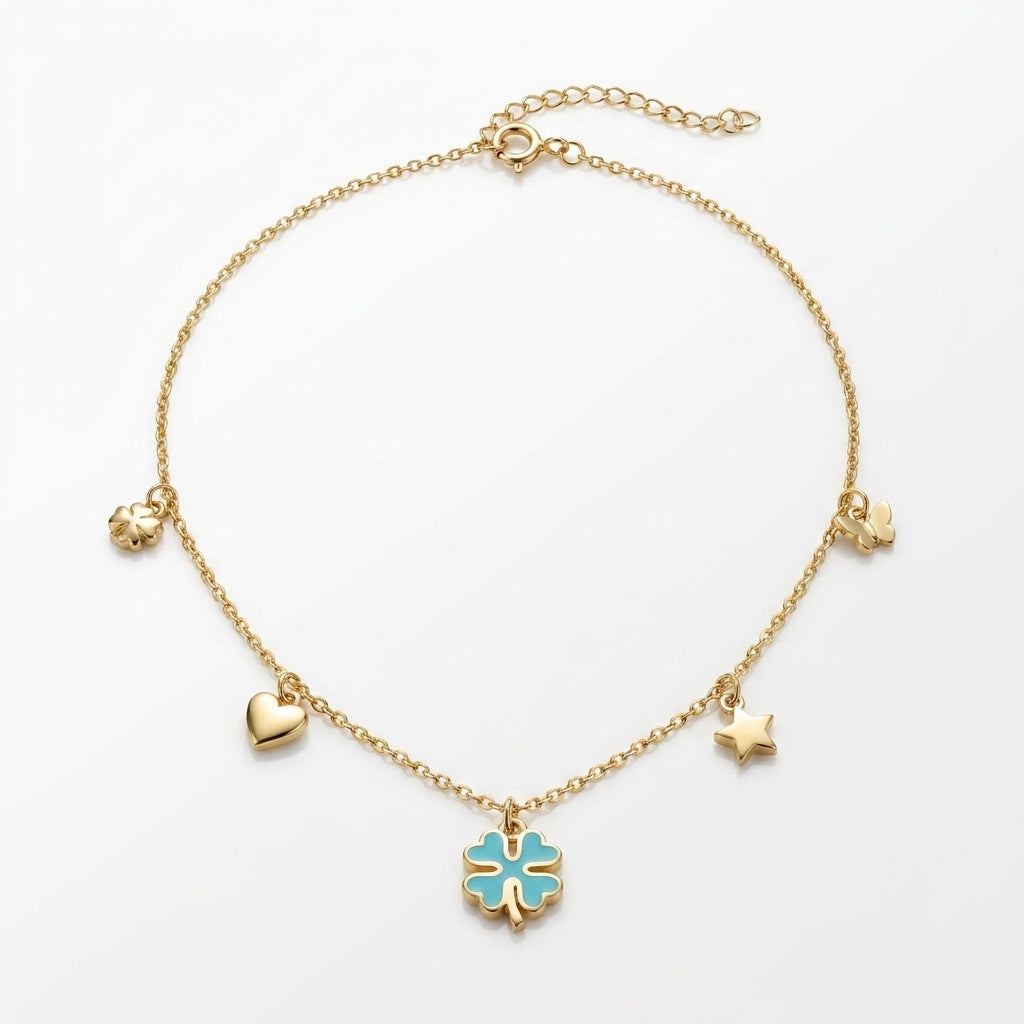 Charmed Life Turquoise Clover Necklace