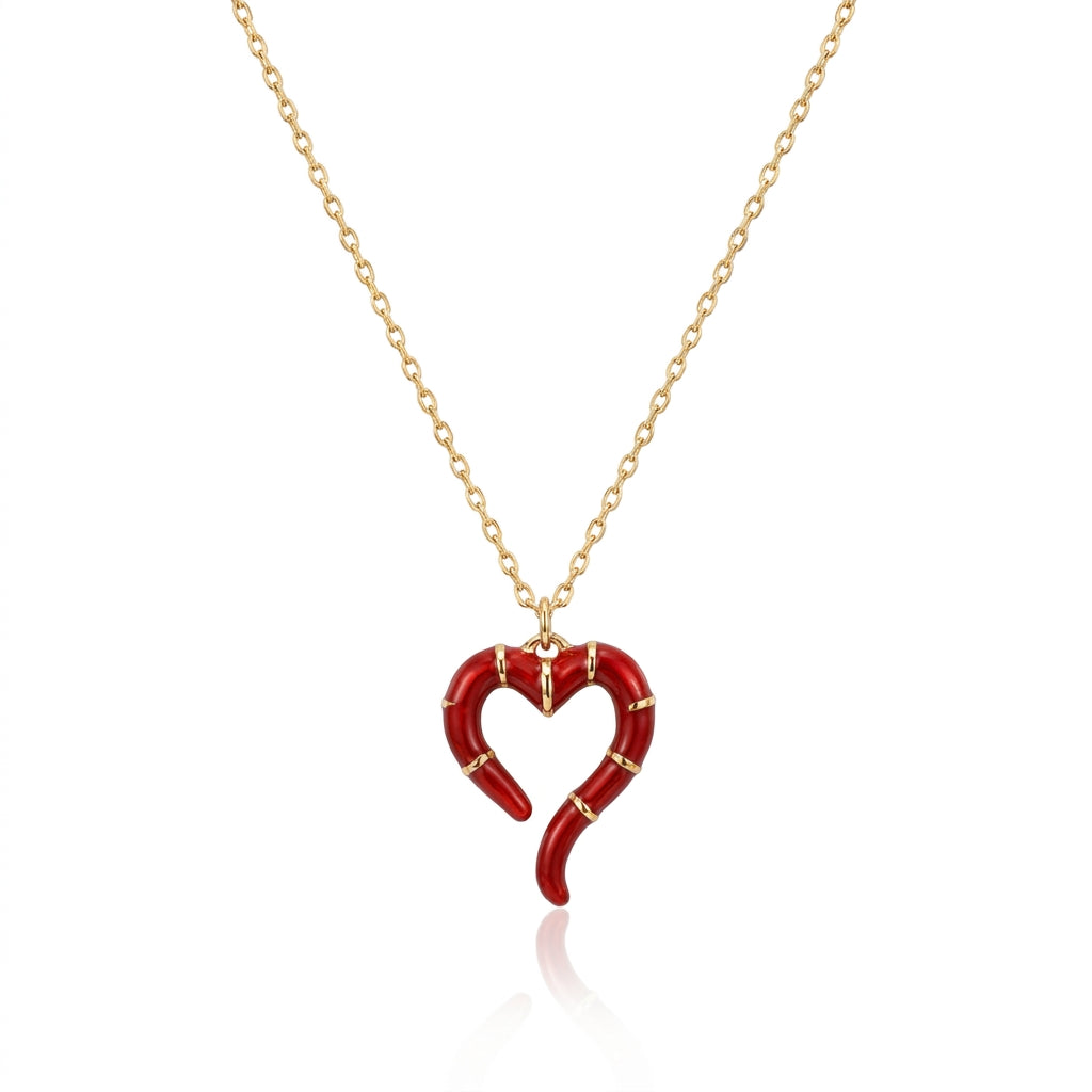 Crimson Desire Heart Necklace