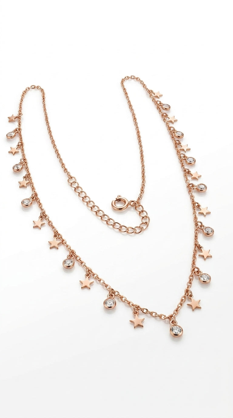 Starlight Sparkle Drop Necklace