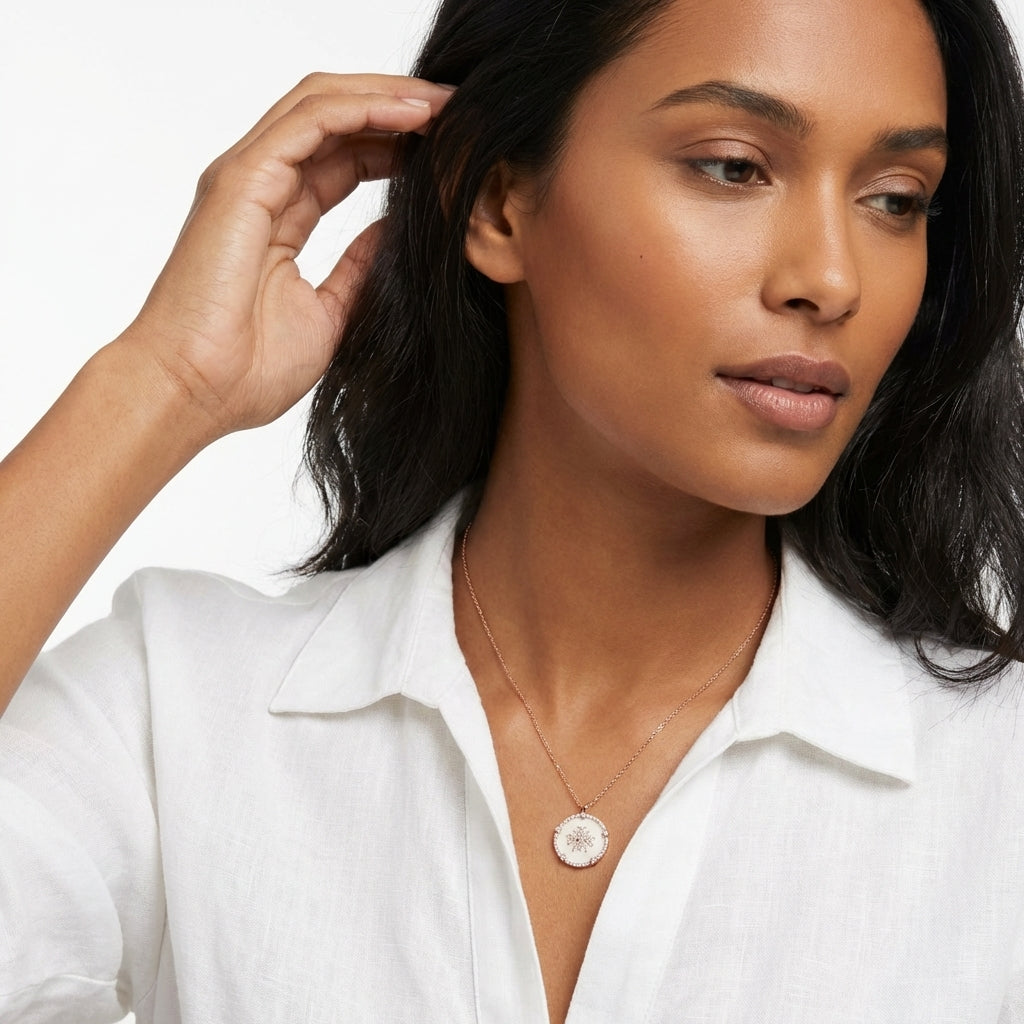 The Radiant Honeybee Halo Necklace