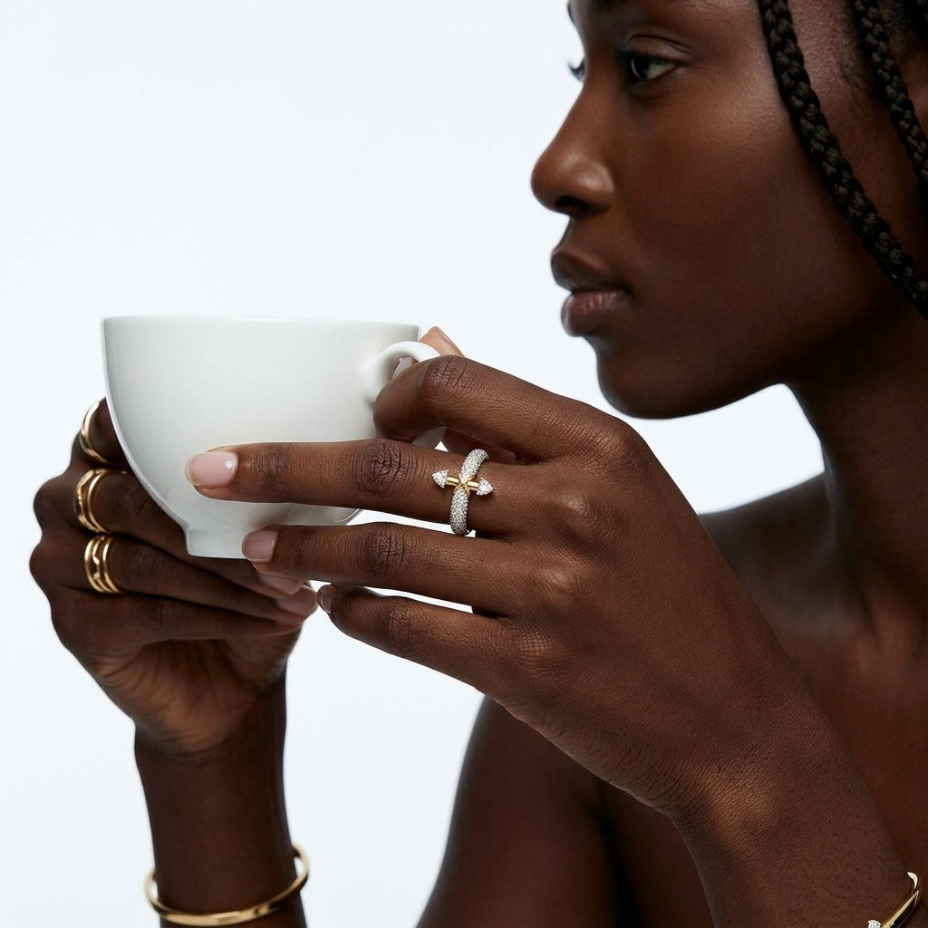 Pavé Arrow Statement Ring