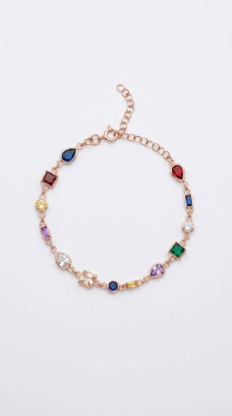 Kaleidoskop-Edelsteinarmband