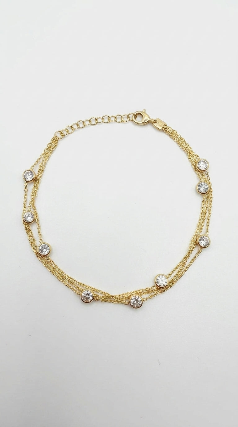 Lumina Triple Strand Bracelet