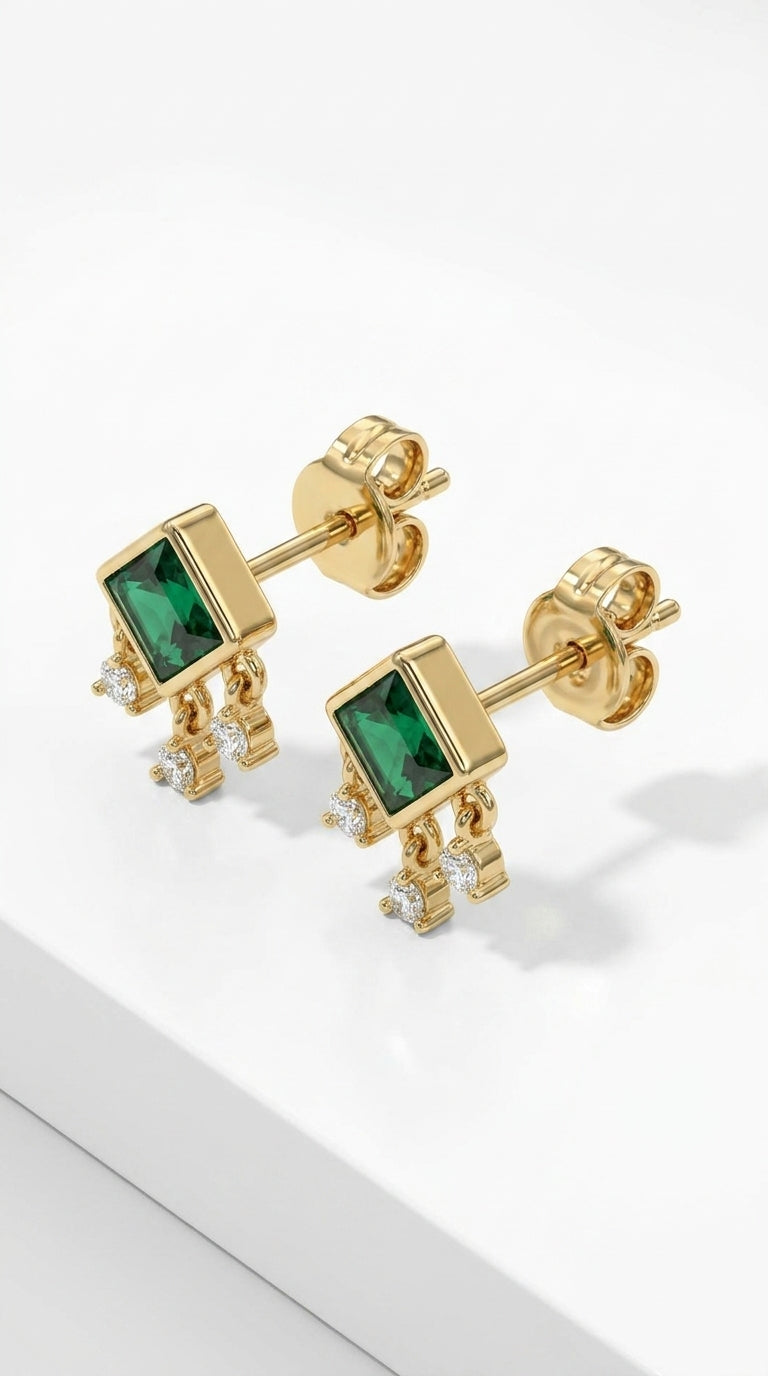 Radiant Verdant Drop Earrings