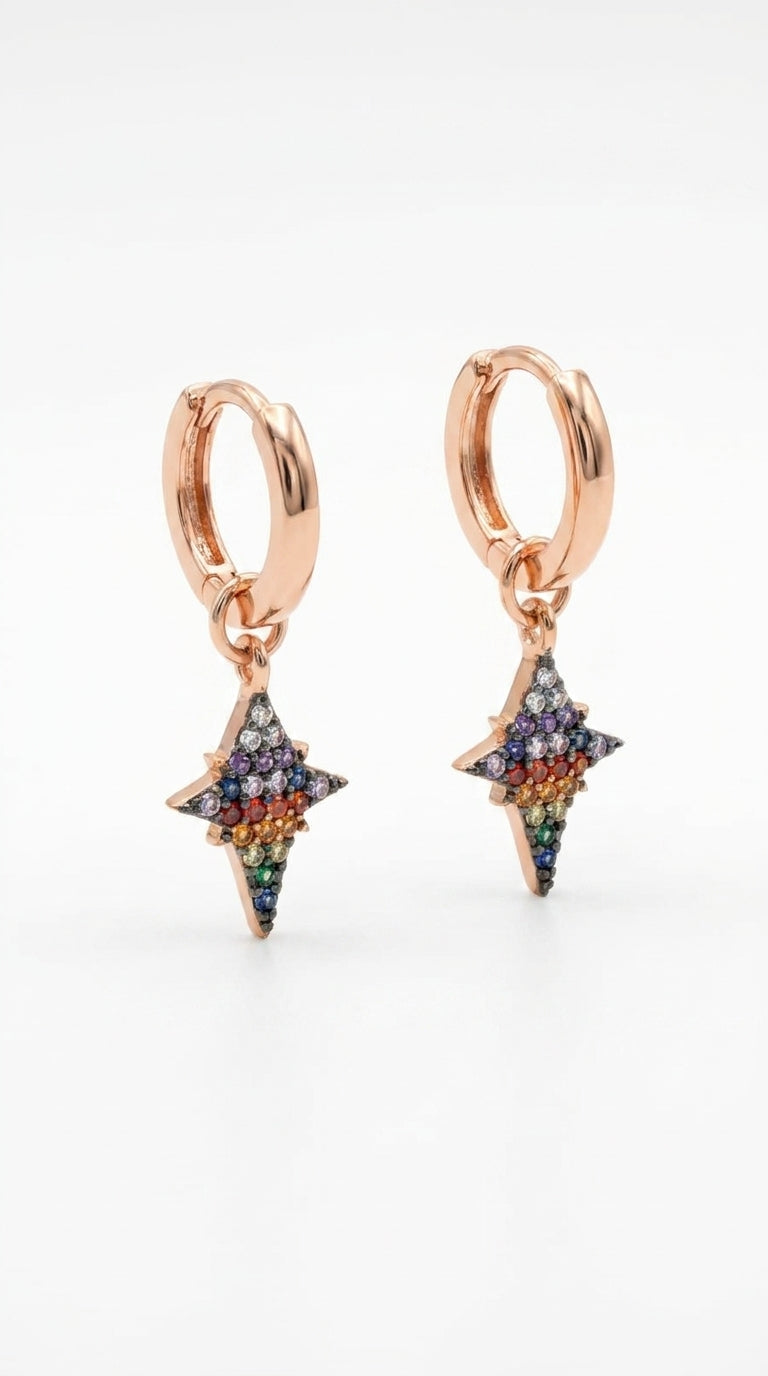 Spectrum North Star Drop Earrings