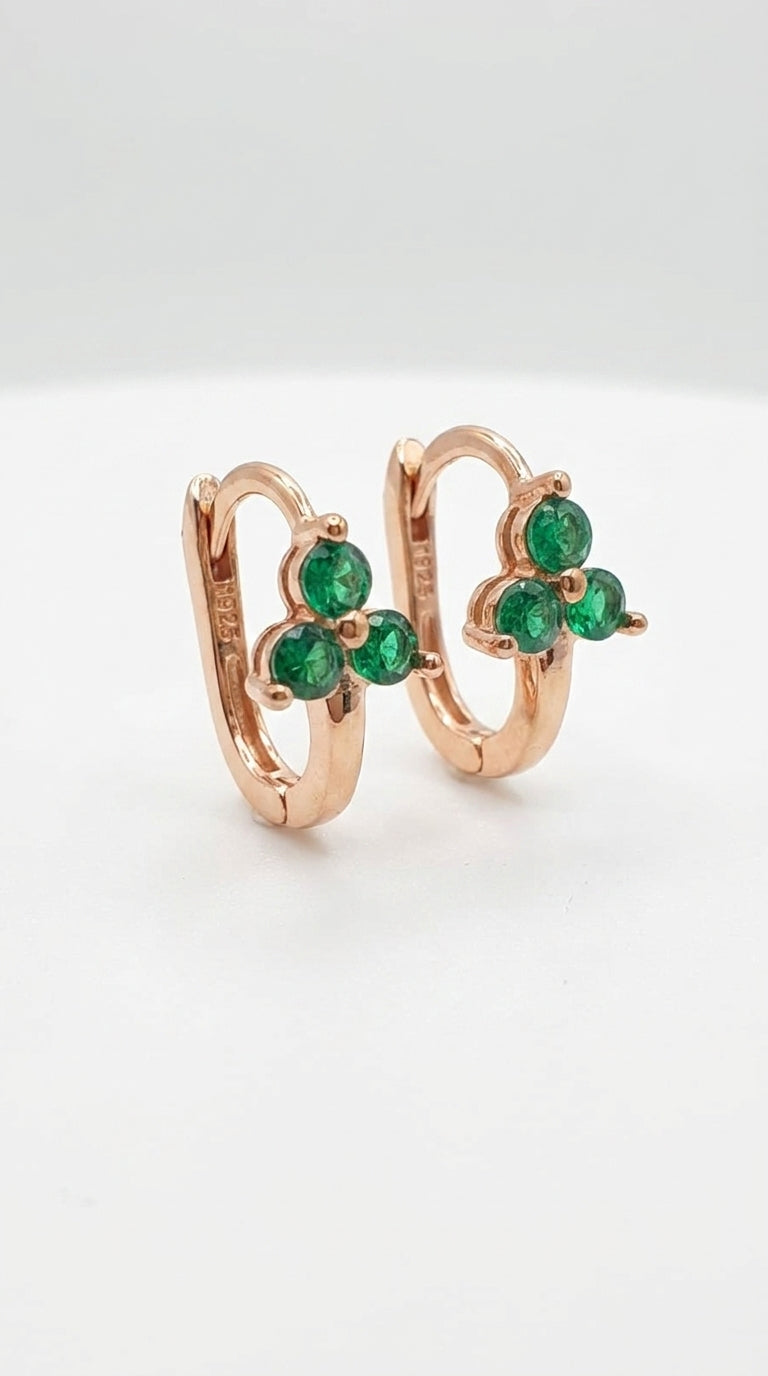 Evergreen Radiant Hoop Earrings