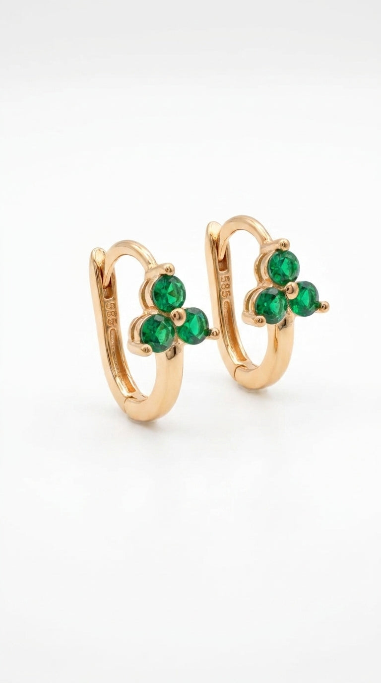 Evergreen Radiant Hoop Earrings