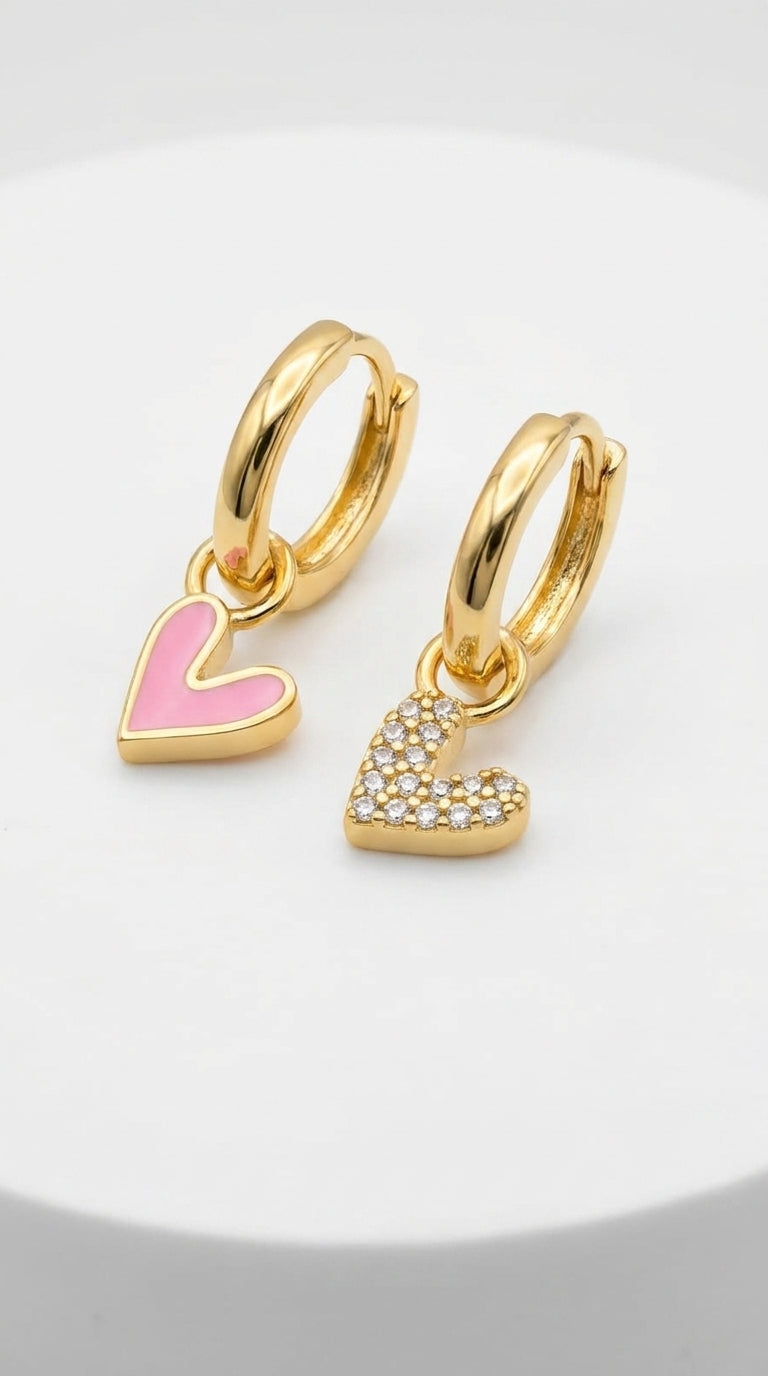 Petal Pink Duo Love Earrings