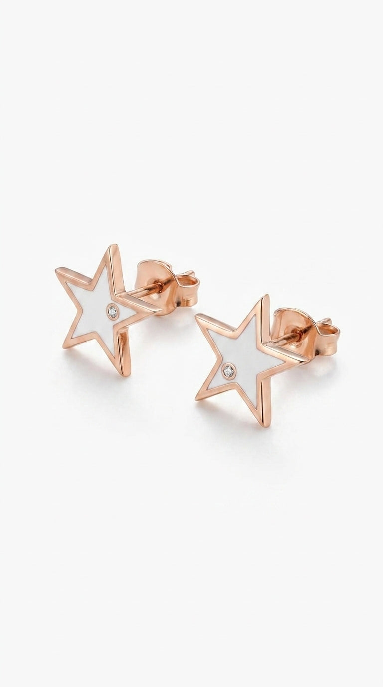 Celestial Pearl Star Earrings