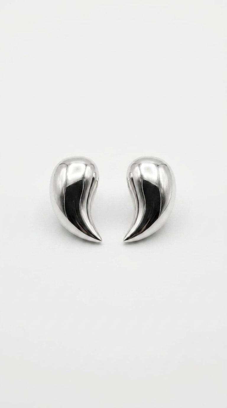 Sculptural Teardrop Stud Earrings