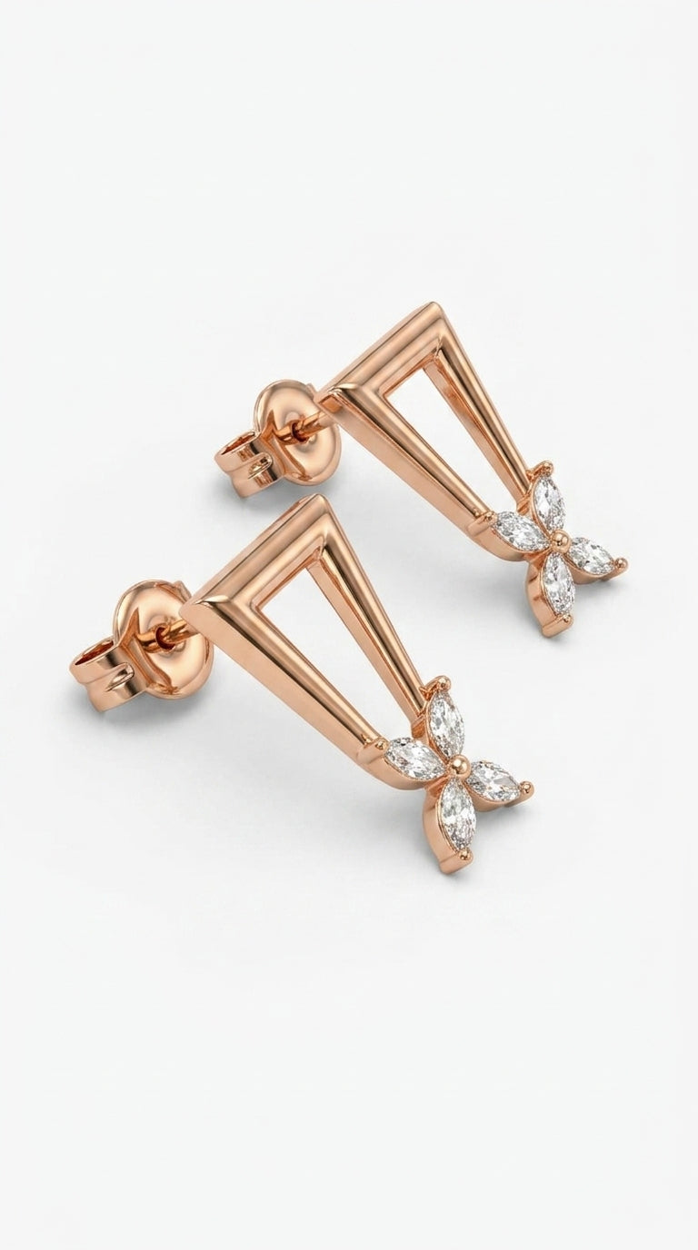 Geometric Marquise Bloom Earrings