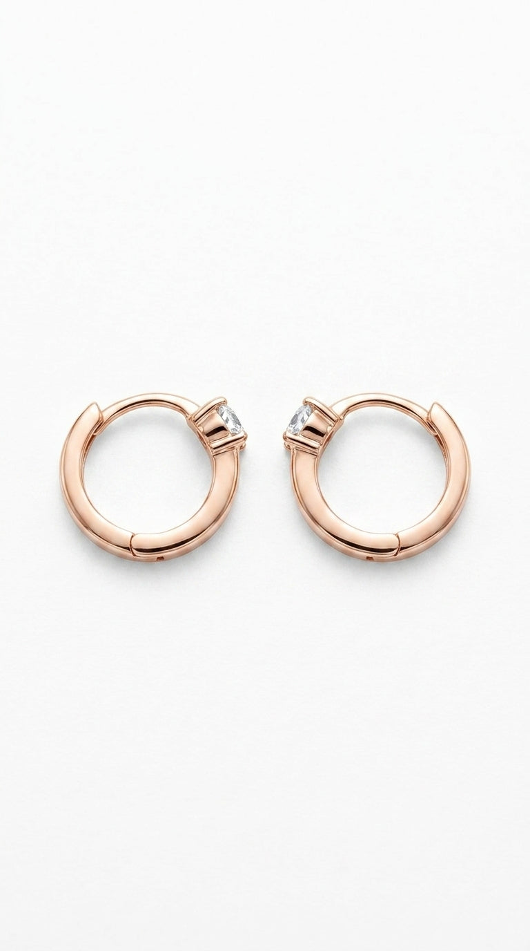 Aura Bezel Hoops