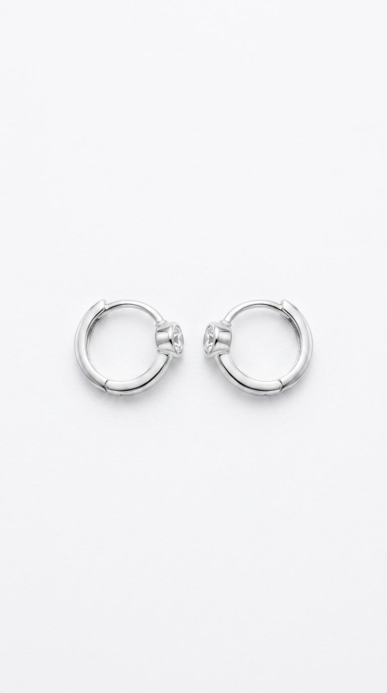 Aura Bezel Hoops