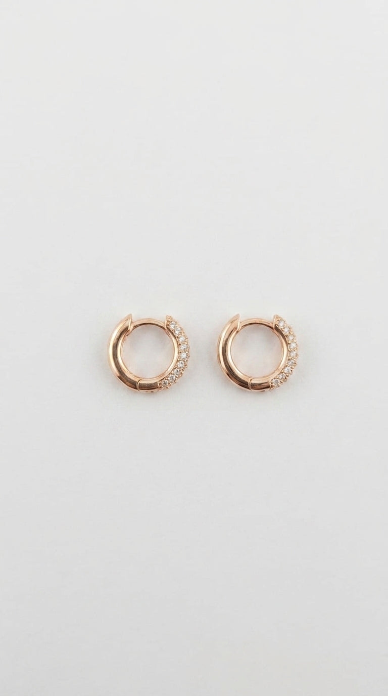 Timeless Luxe Pave Huggie Earrings