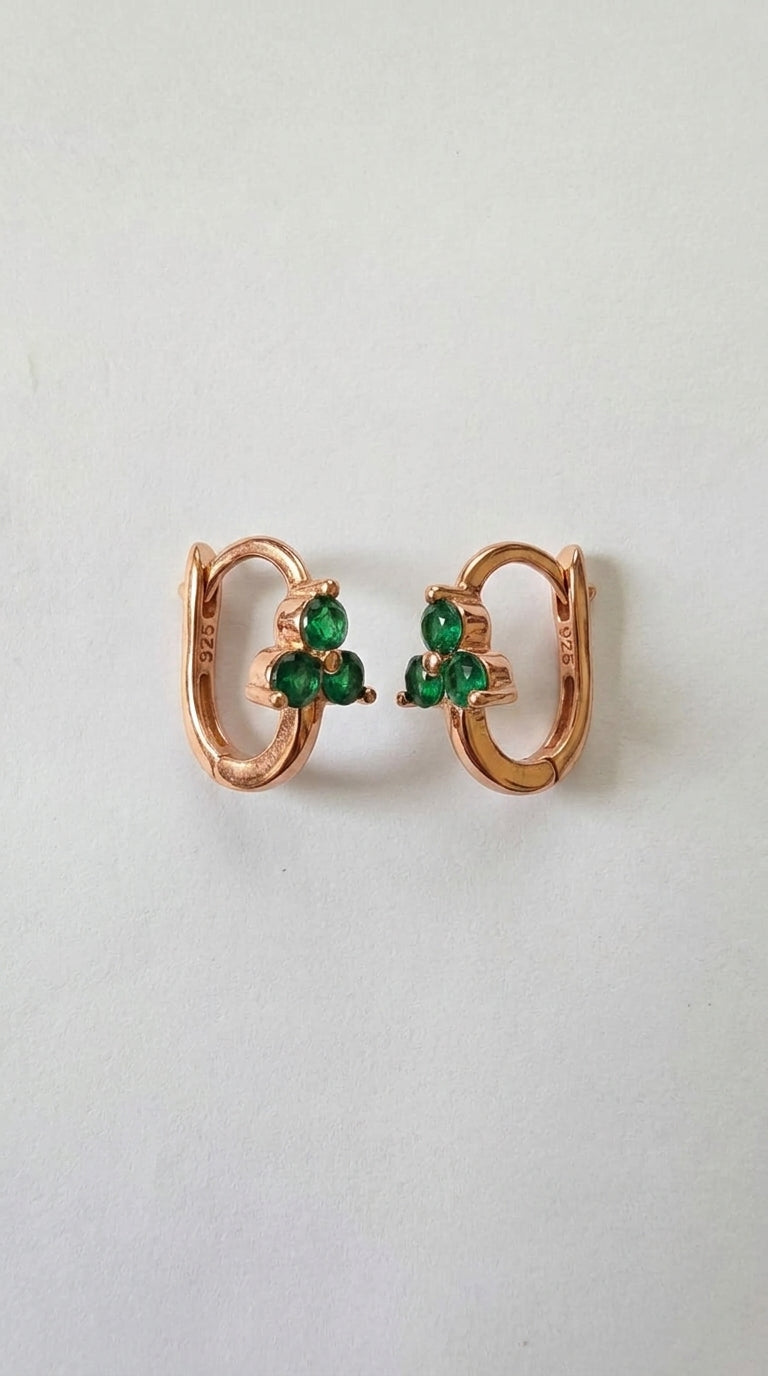 Evergreen Radiant Hoop Earrings