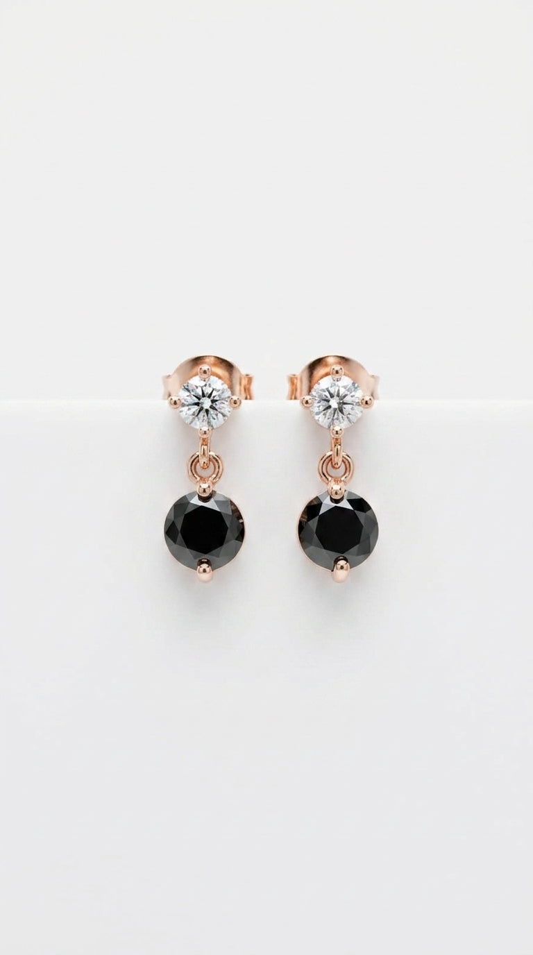 Midnight Sparkle Drop Earrings