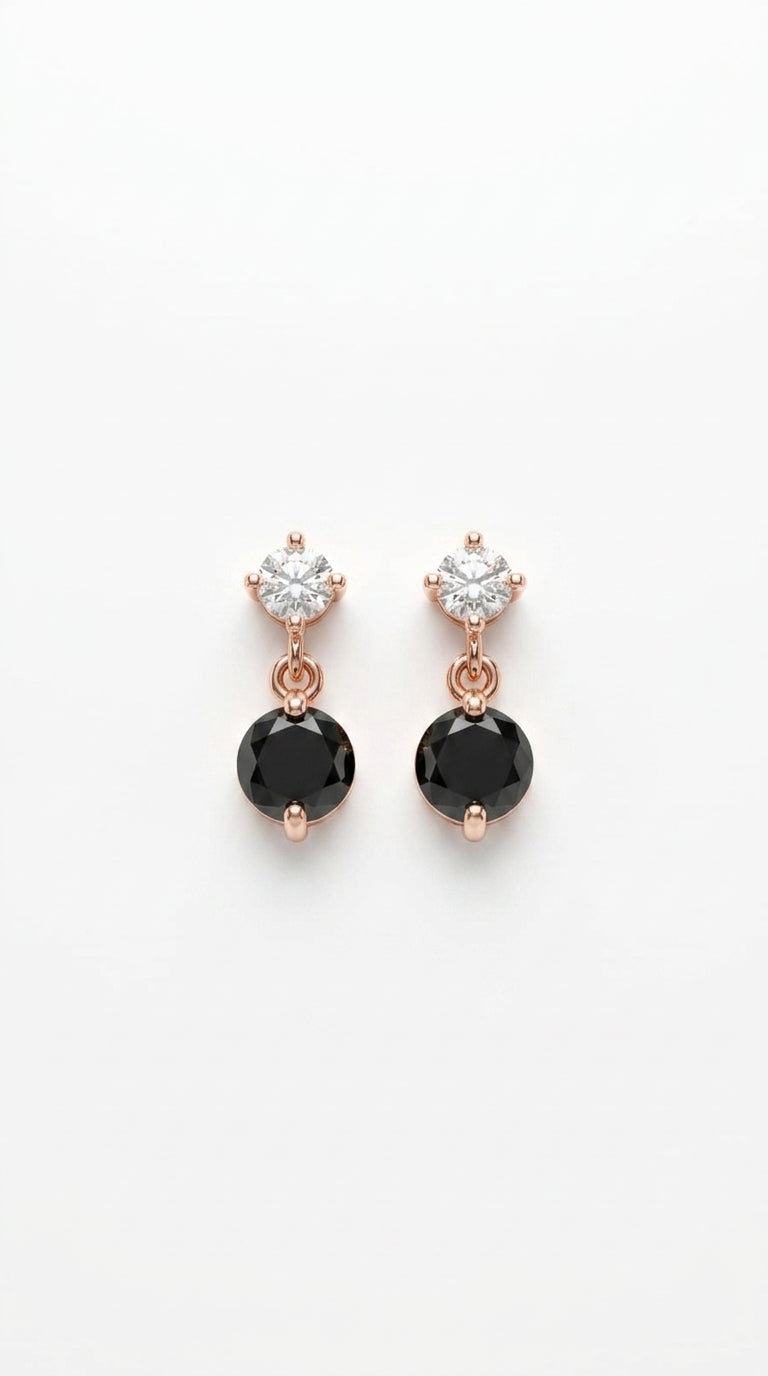 Midnight Sparkle Drop Earrings
