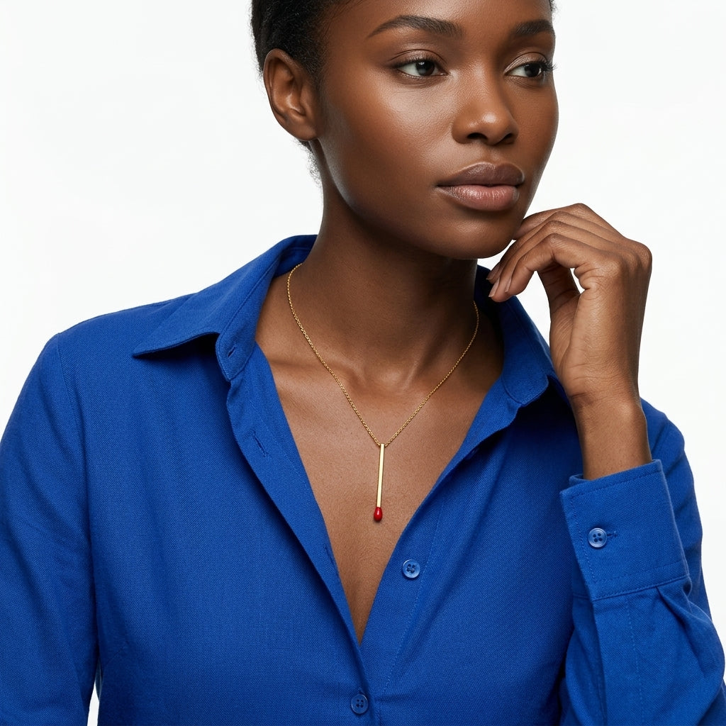 Matchstick Pendant Necklace
