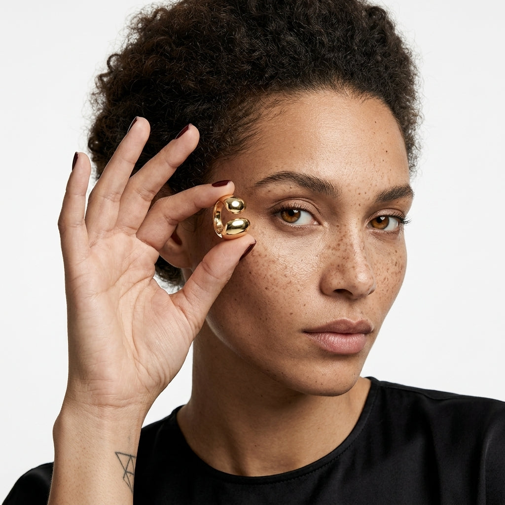 Organic Gold Dome Ring