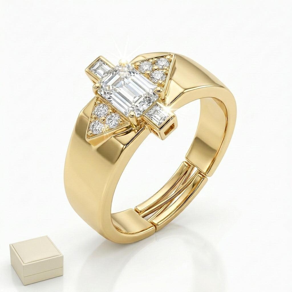 The Art Deco Shield Ring