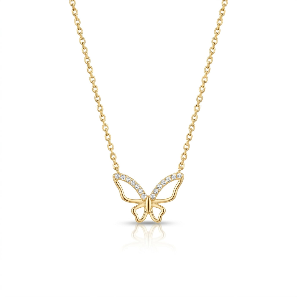 Crystal Wing Butterfly Necklace