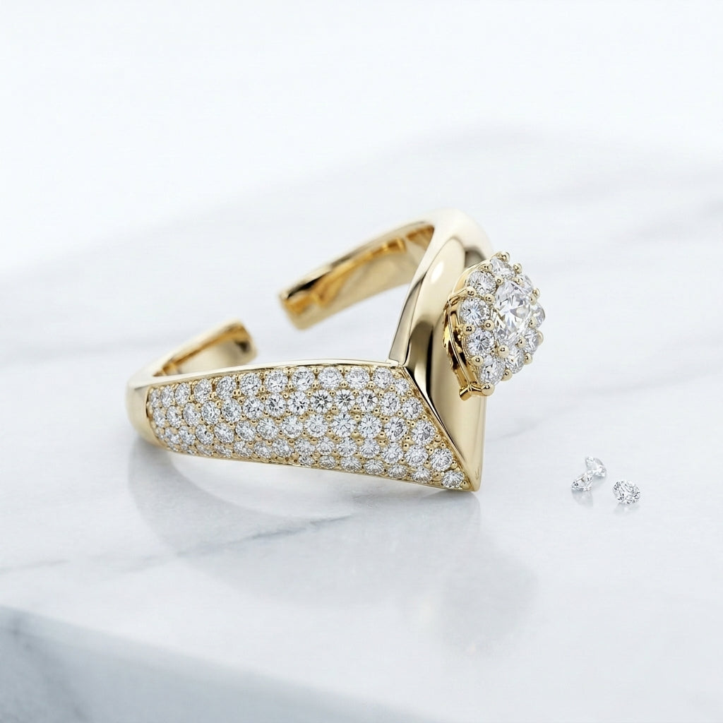 The Asymmetric Chevron Ring