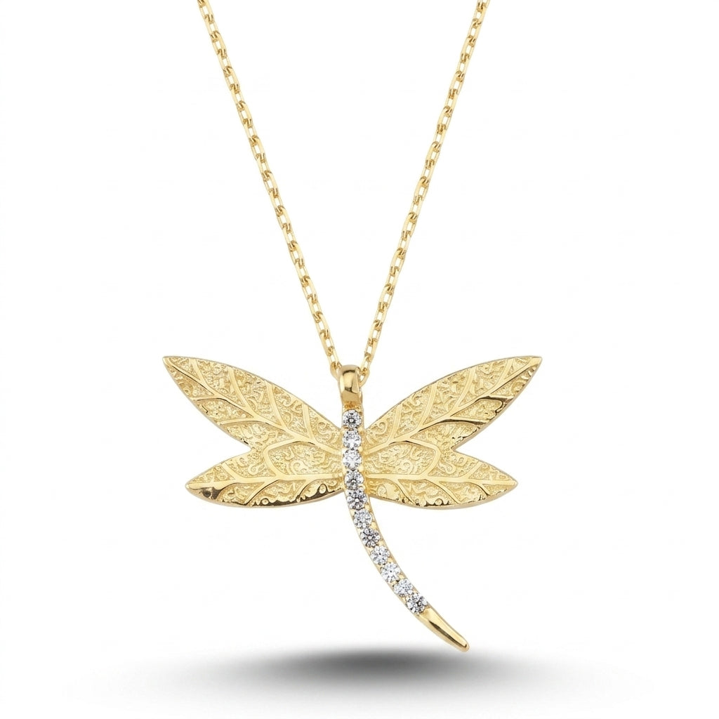 The Pavé Dragonfly Necklace
