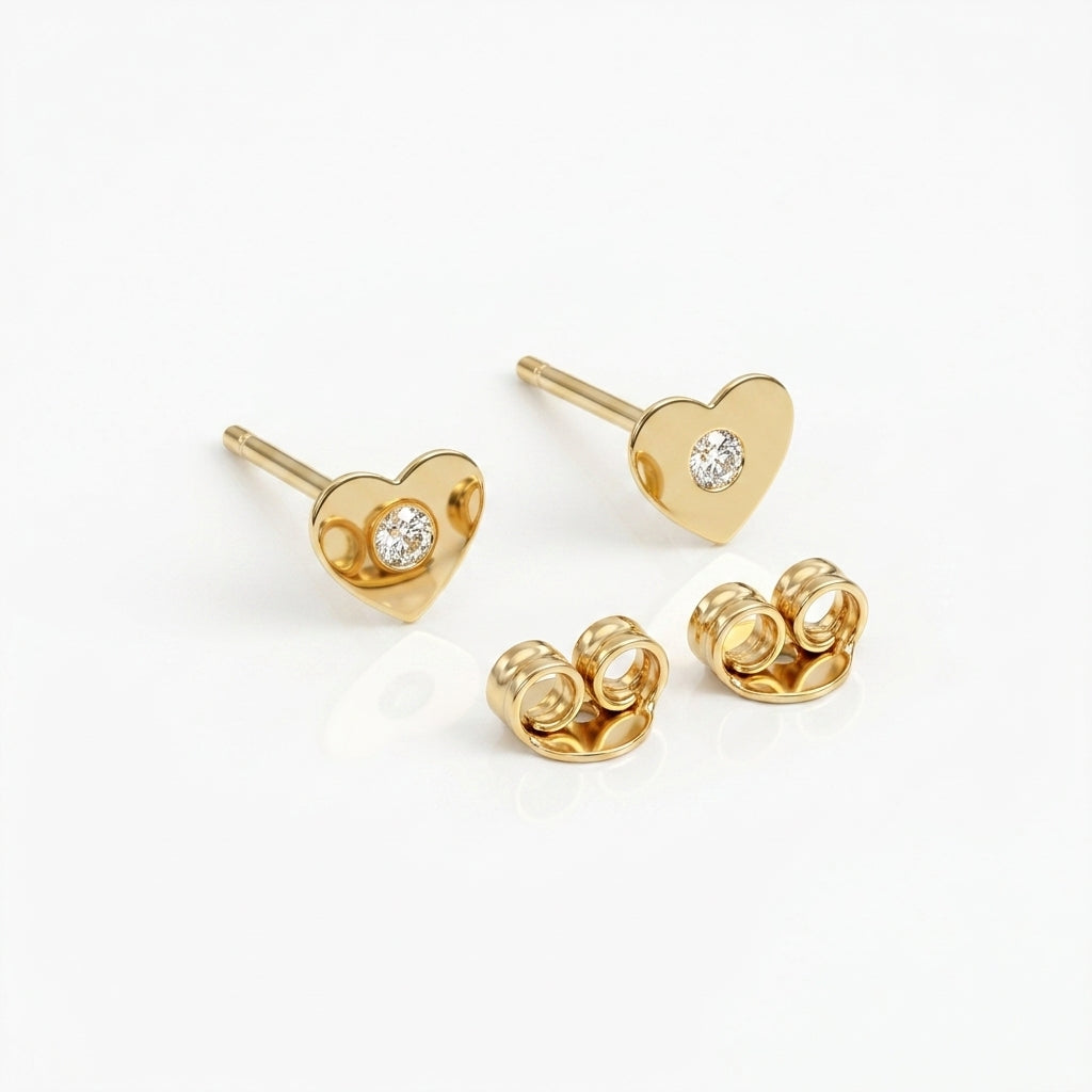 Tiny Heart Studs