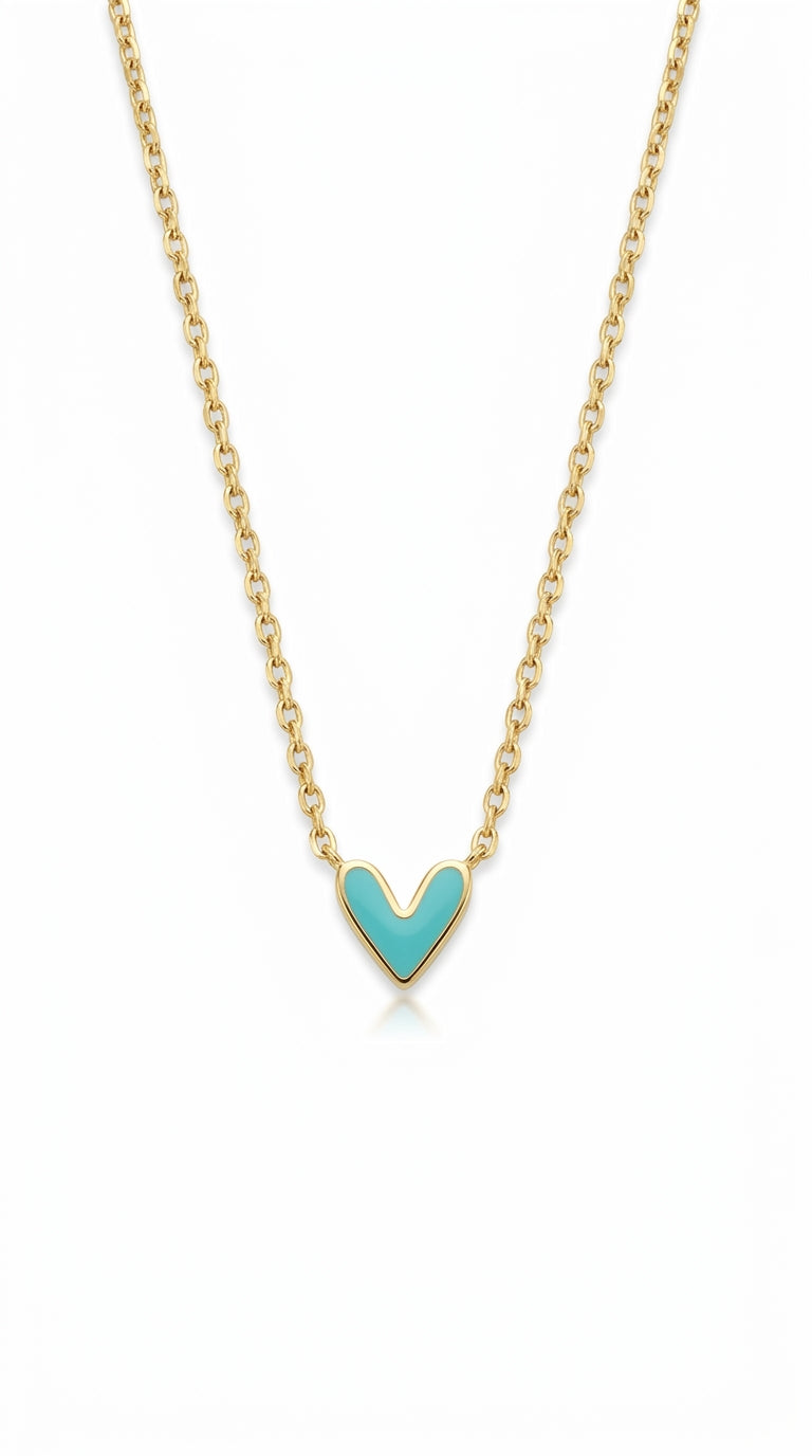 Azure Aura Heart Necklace
