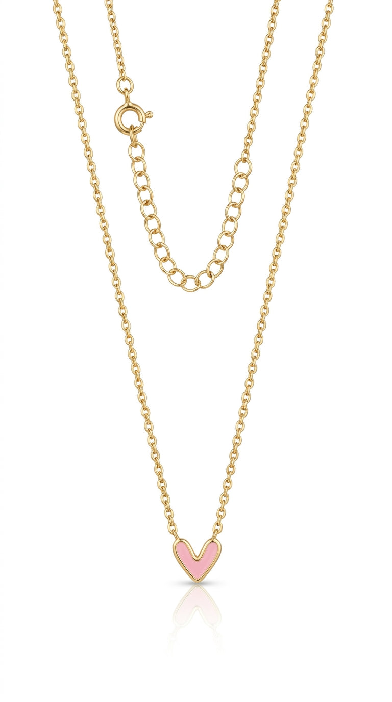 Blush Aura Heart Necklace