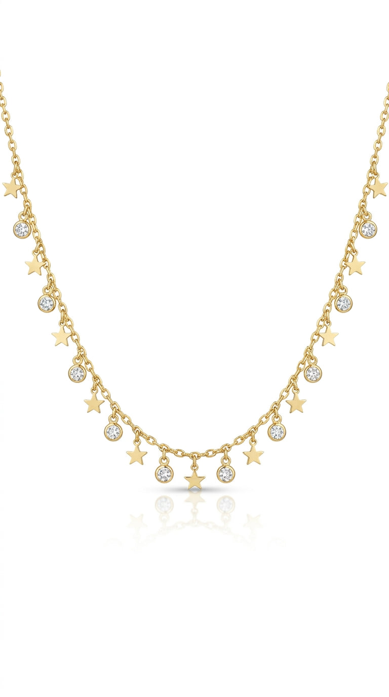 Starlight Sparkle Drop Necklace