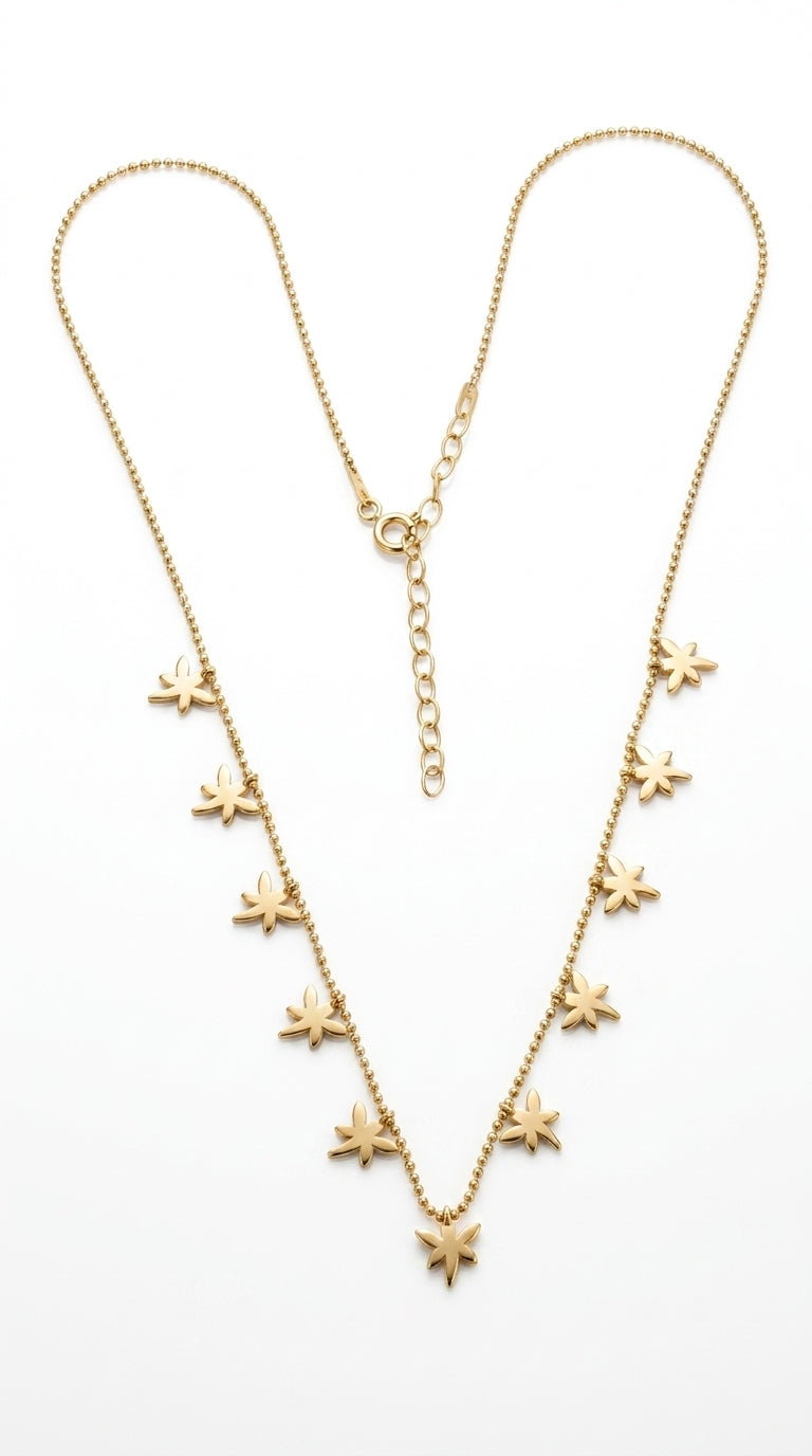Golden Jasmine Star Necklace