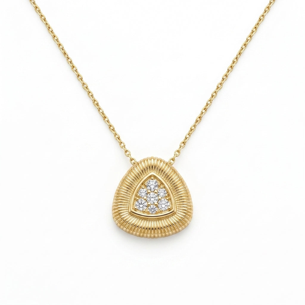 Soleil Pavé Pendant Necklace