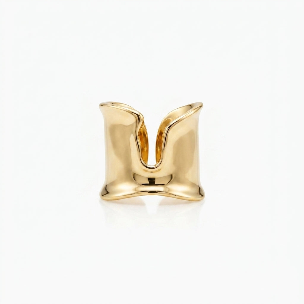 Sculptural Cutout Wide Ring