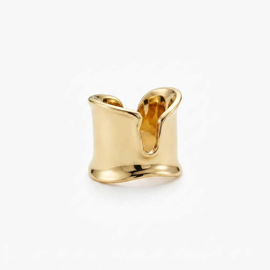Sculptural Cutout Wide Ring
