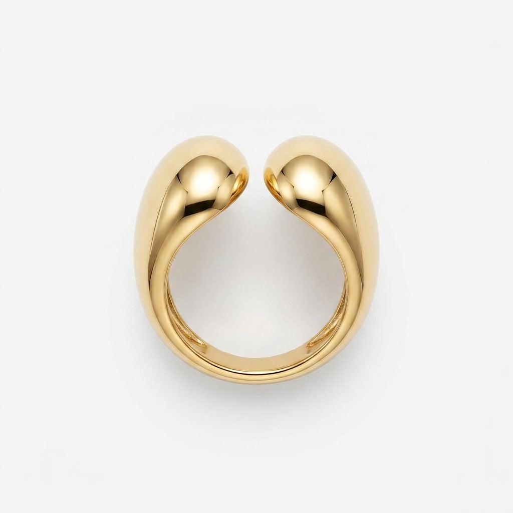 Organic Gold Dome Ring