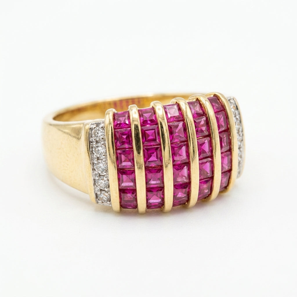 The Art Deco Ruby Dome Ring