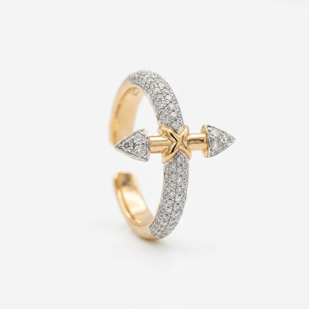 Pavé Arrow Statement Ring
