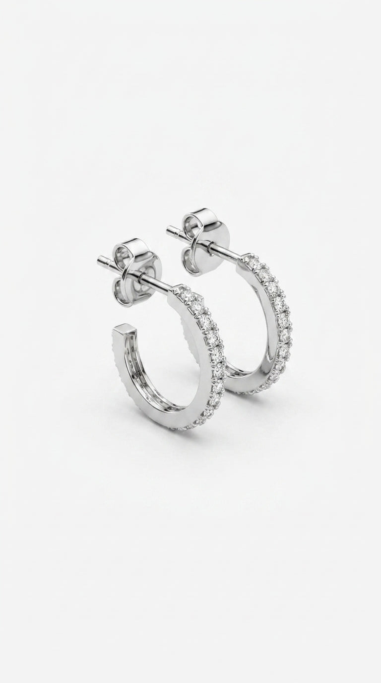 Radiant Full-Circle Pave Hoops