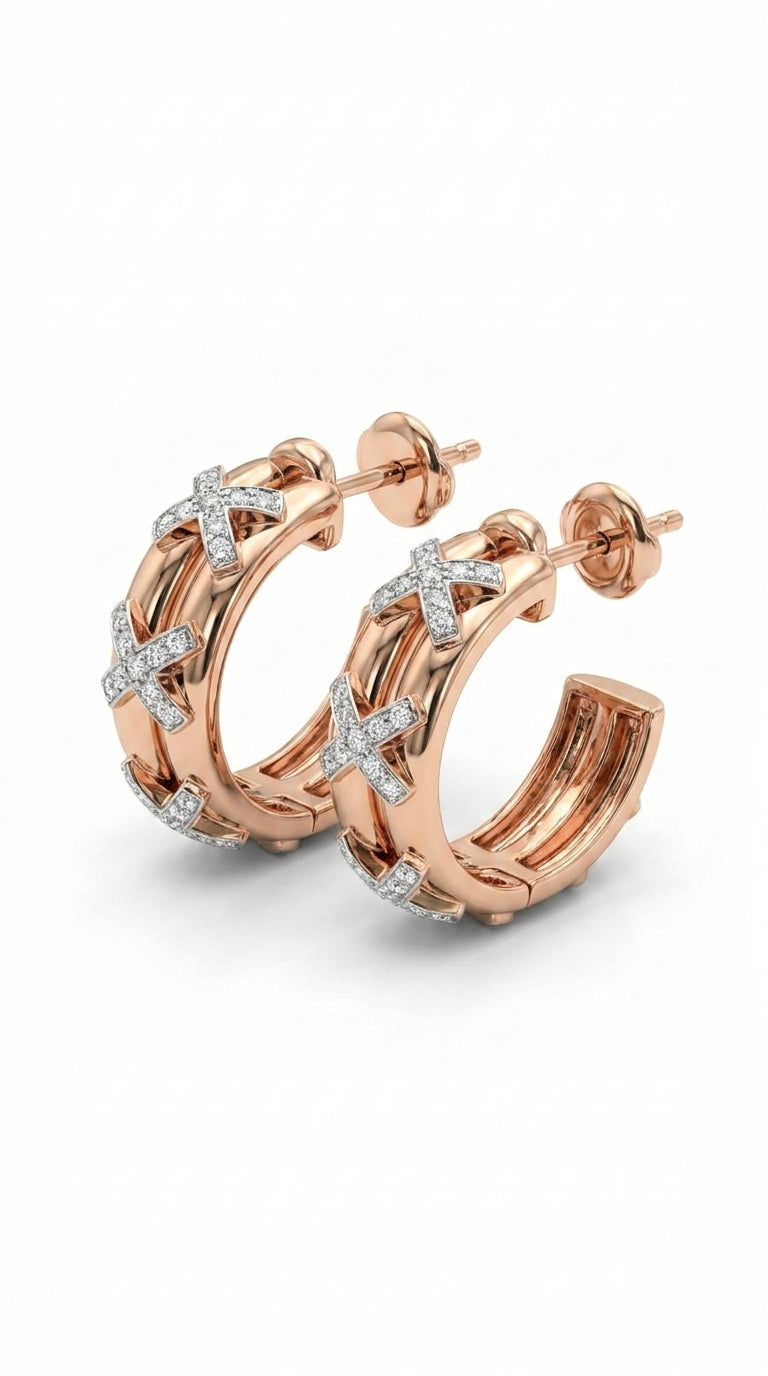 Vintage Muse X-Motif Earrings