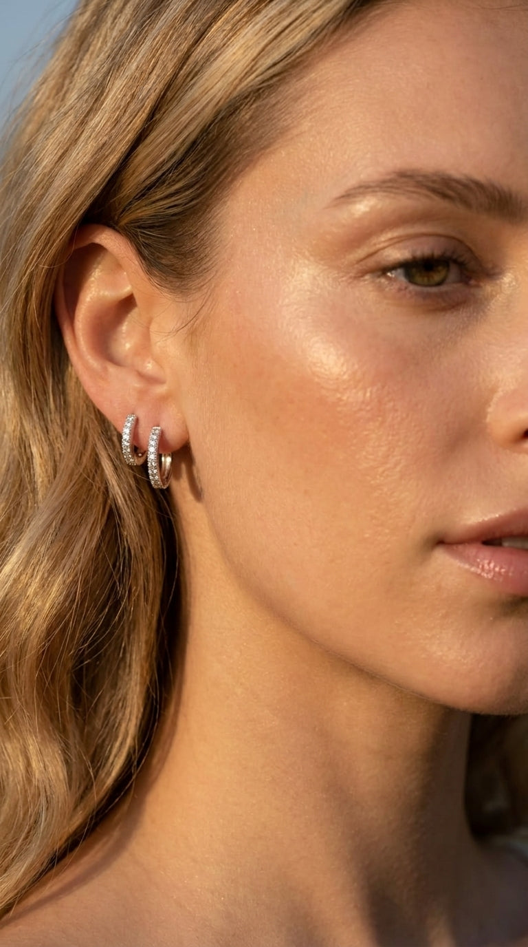 Radiant Full-Circle Pave Hoops