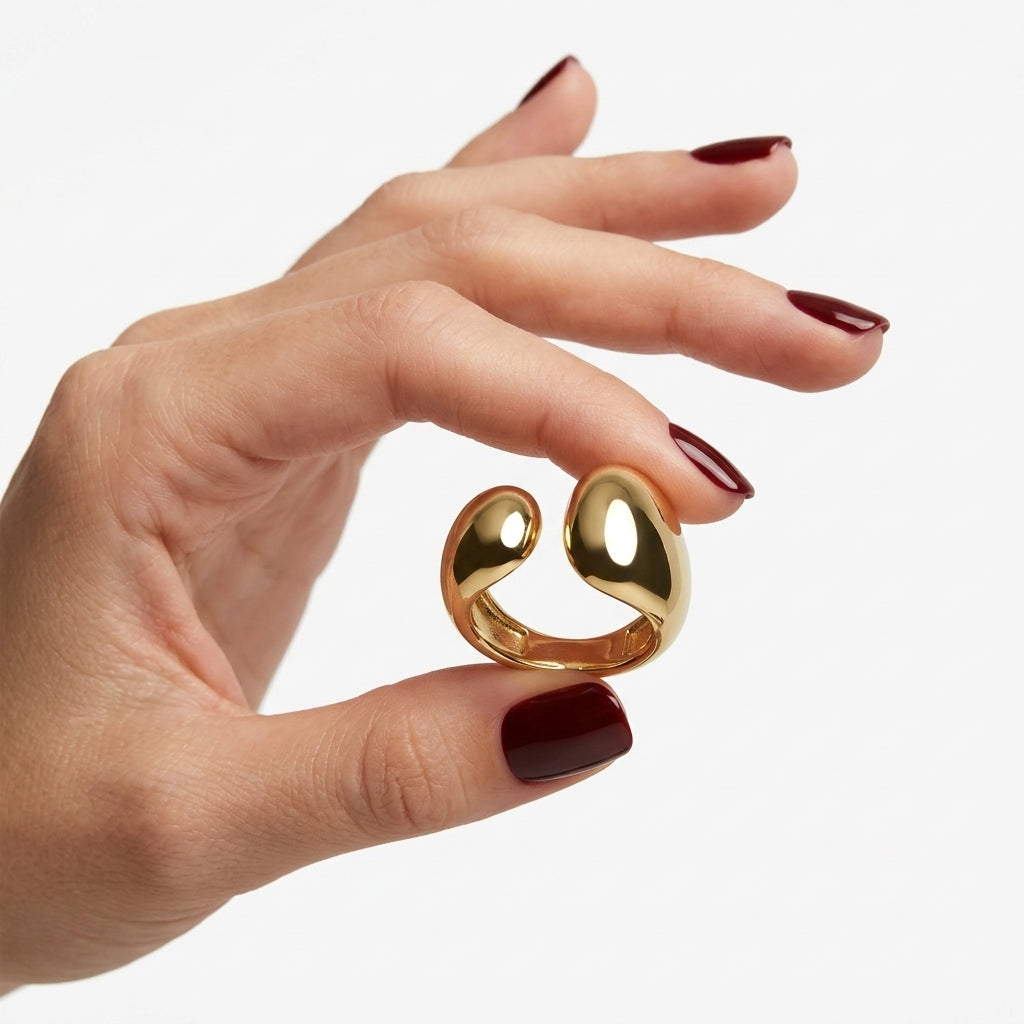 Organic Gold Dome Ring