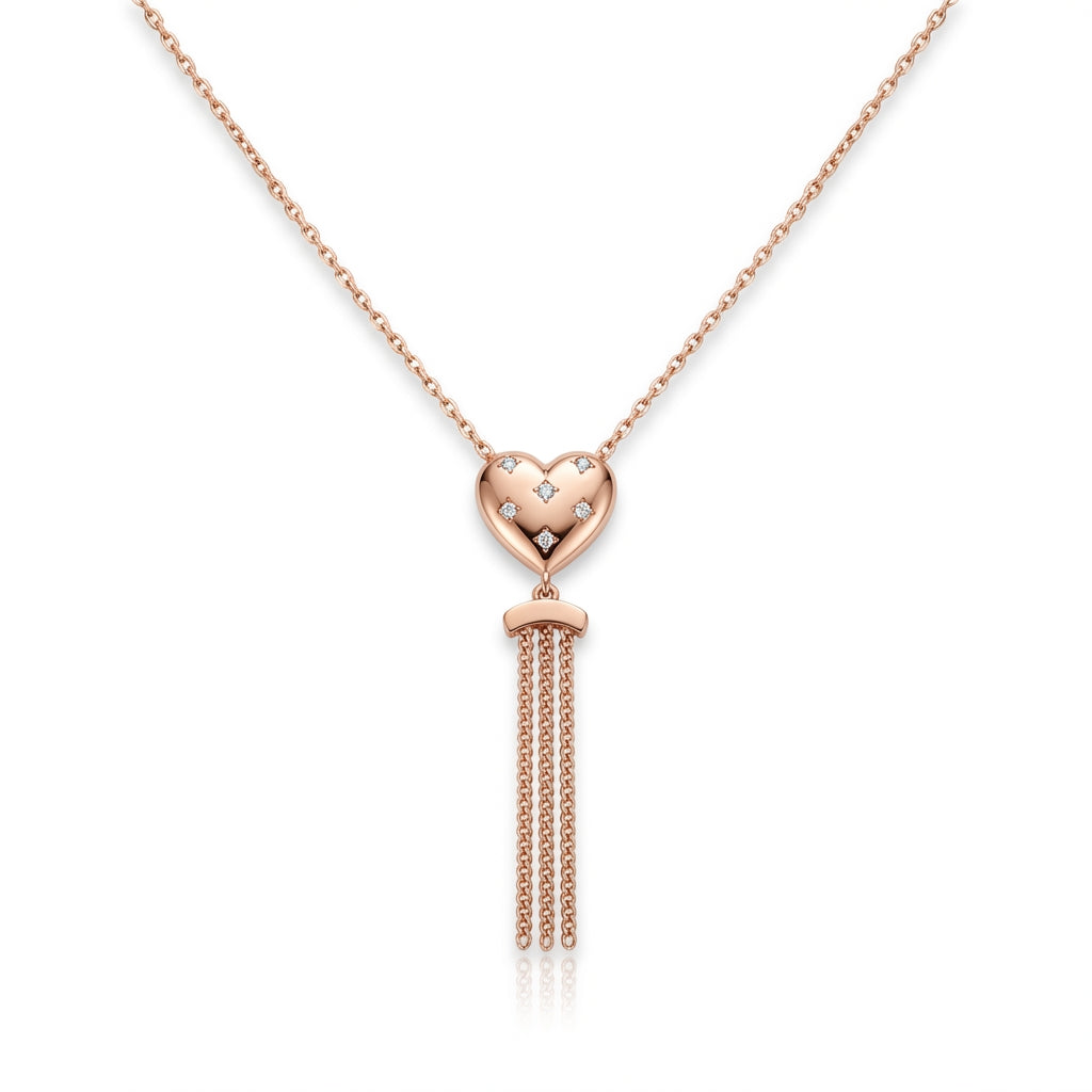 Stellar Heart Tassel Necklace