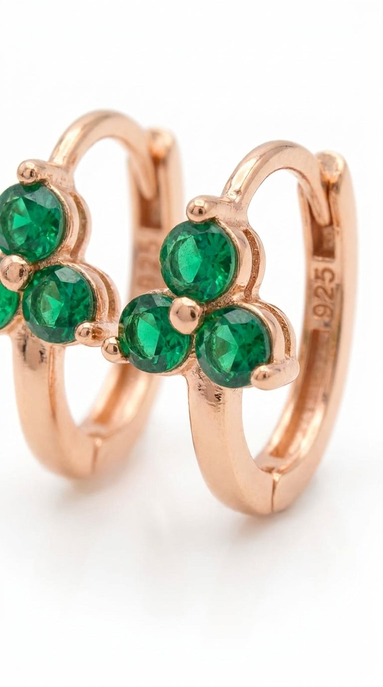 Evergreen Radiant Hoop Earrings