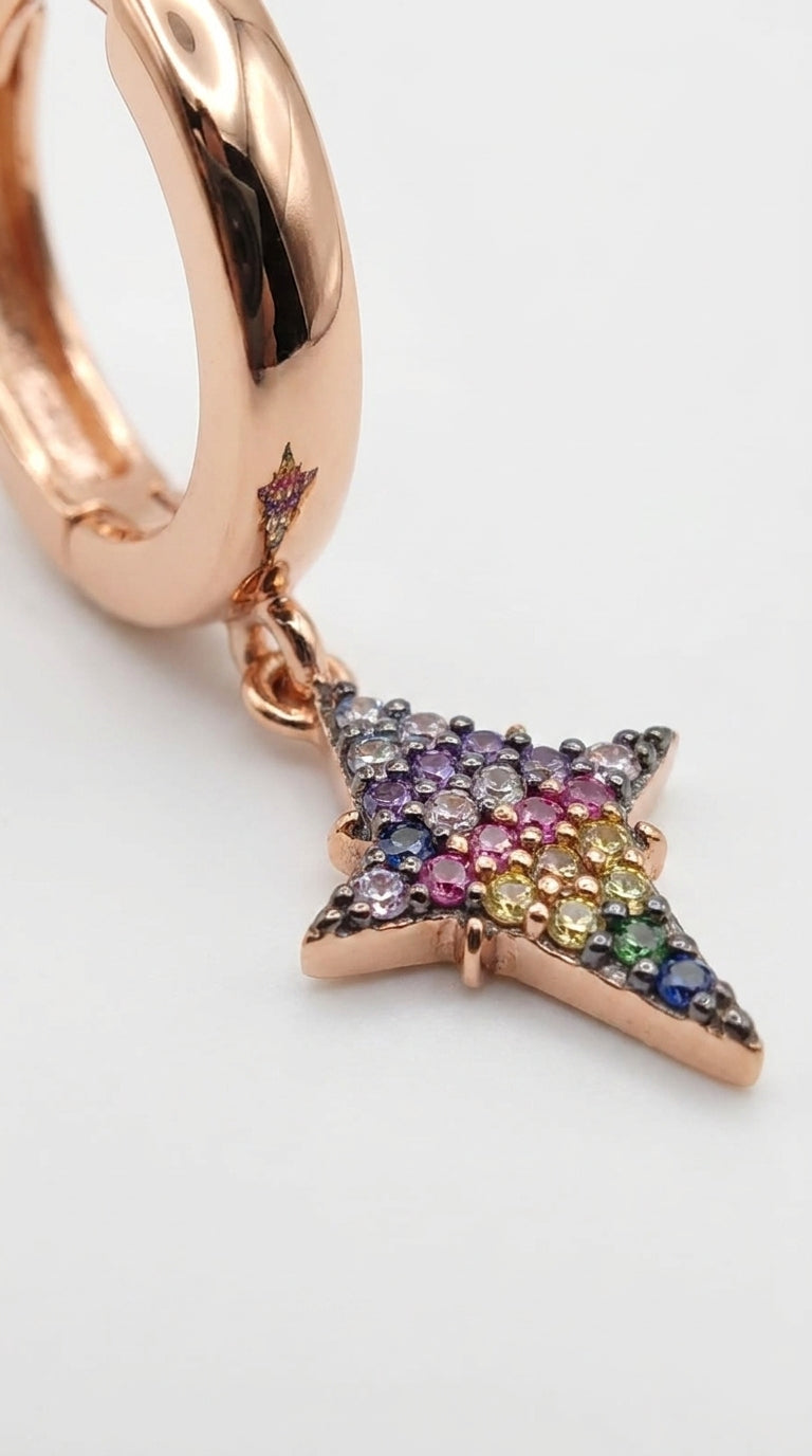 Spectrum North Star Drop Earrings