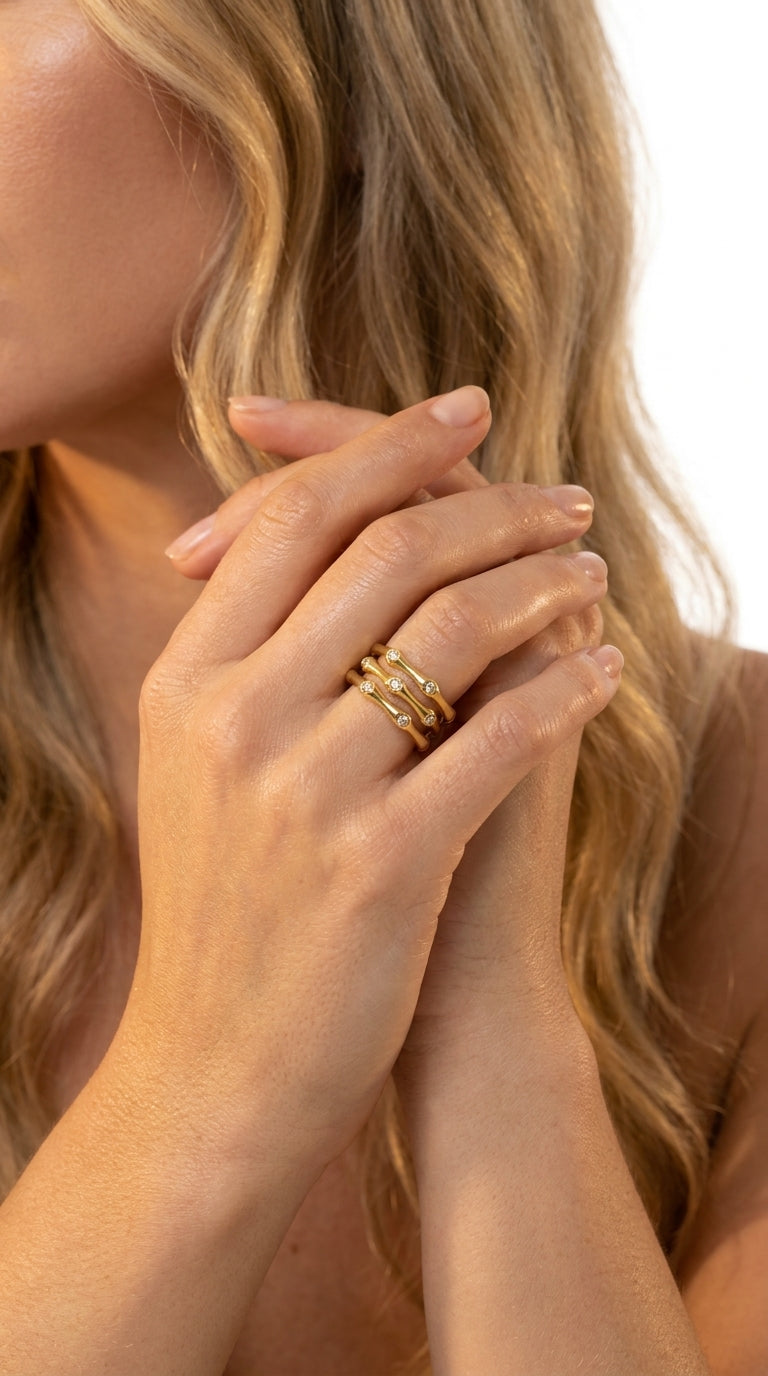 Bamboo Aura Triple Wrap Ring