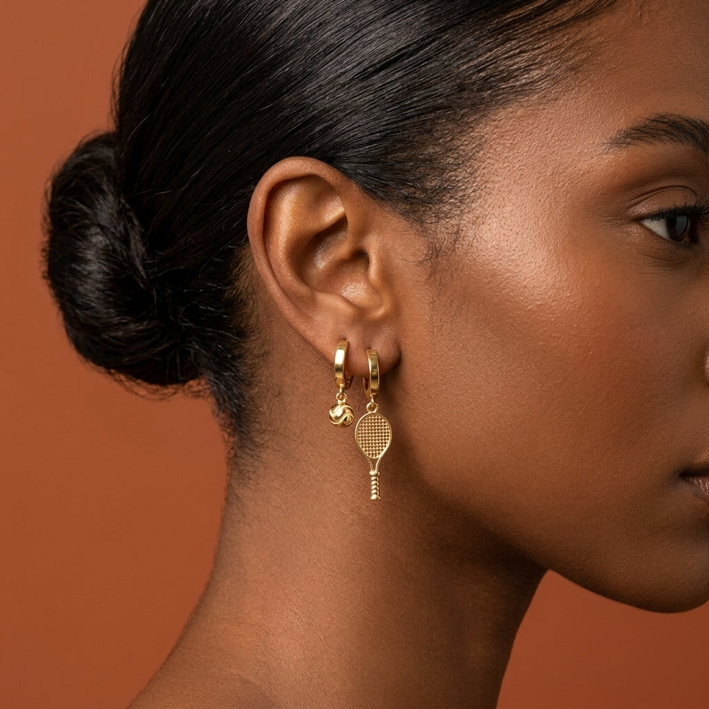 Match Point Asymmetrical Earrings
